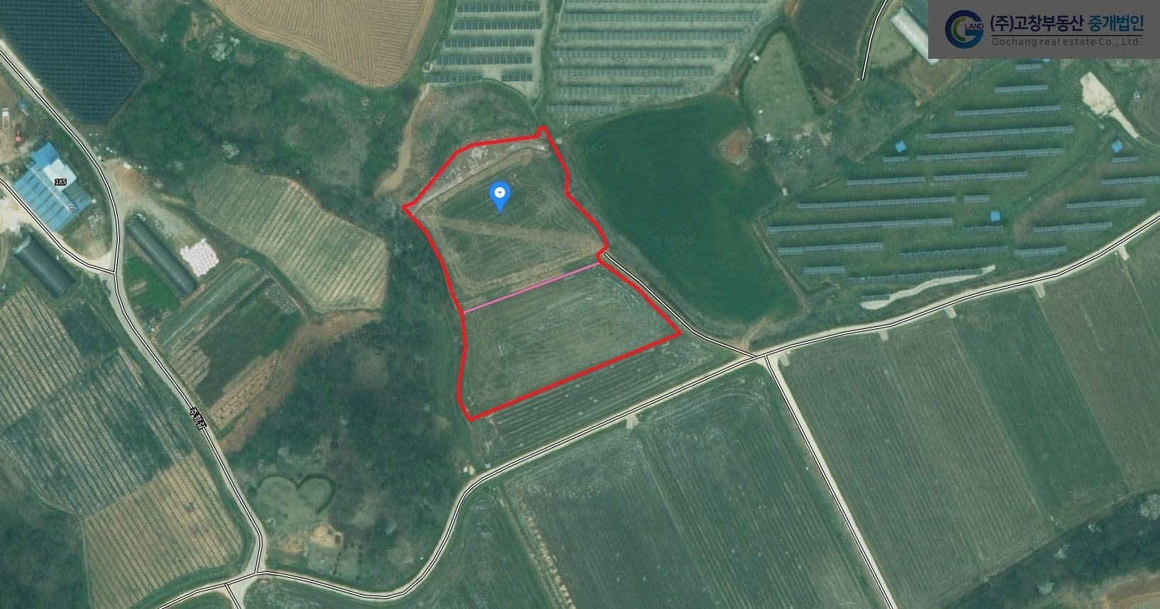 고창군 흥덕면 사포리에 위치한 경지정리 필 농지 2필지