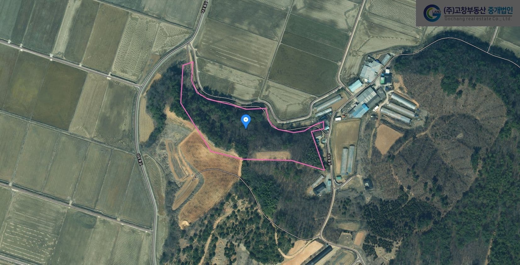 당진시 대호지면에 위치한 경사도 없는 임야 2