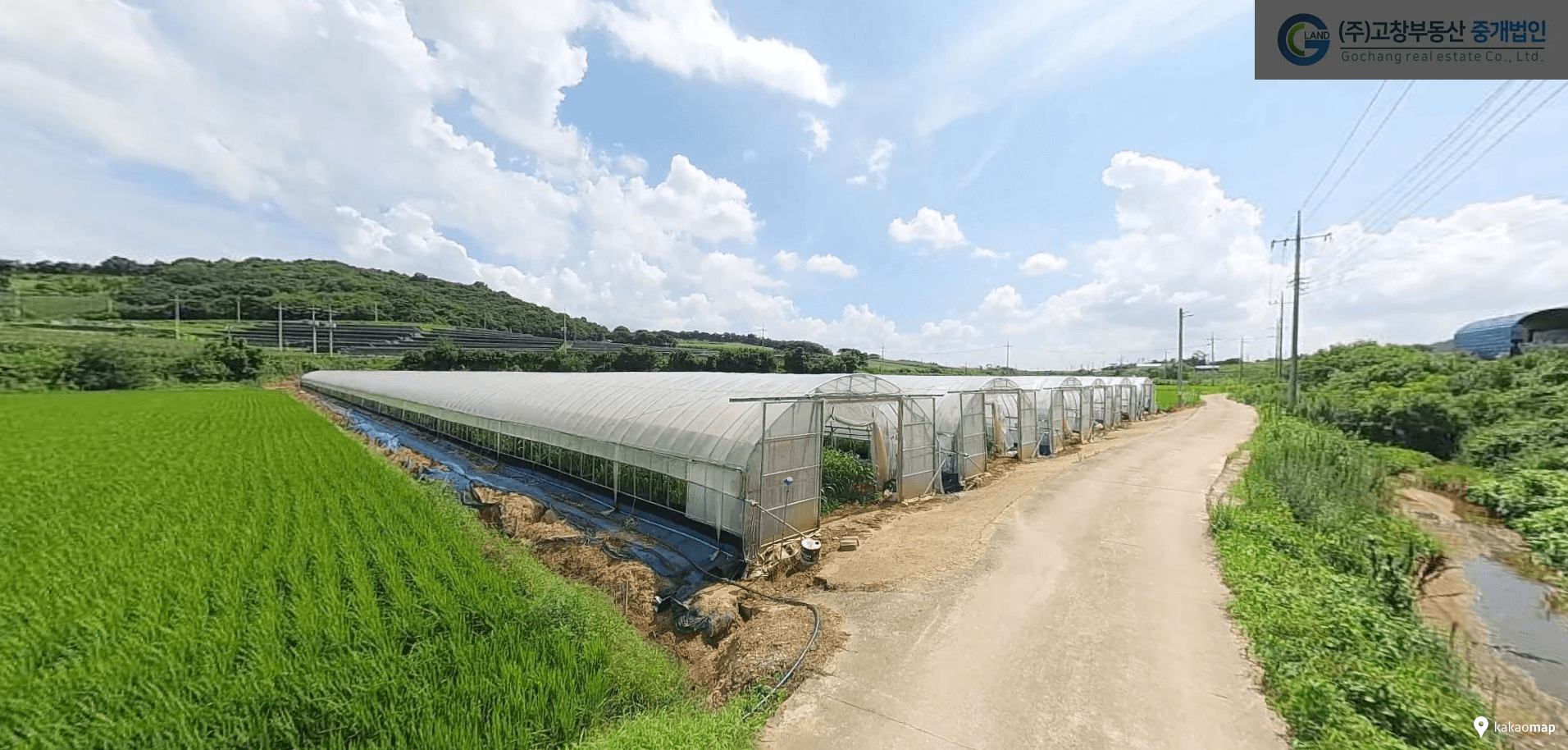 창군 무장면 옥산리에 위치한 특수작물재배용 비닐하우스 설치 농지