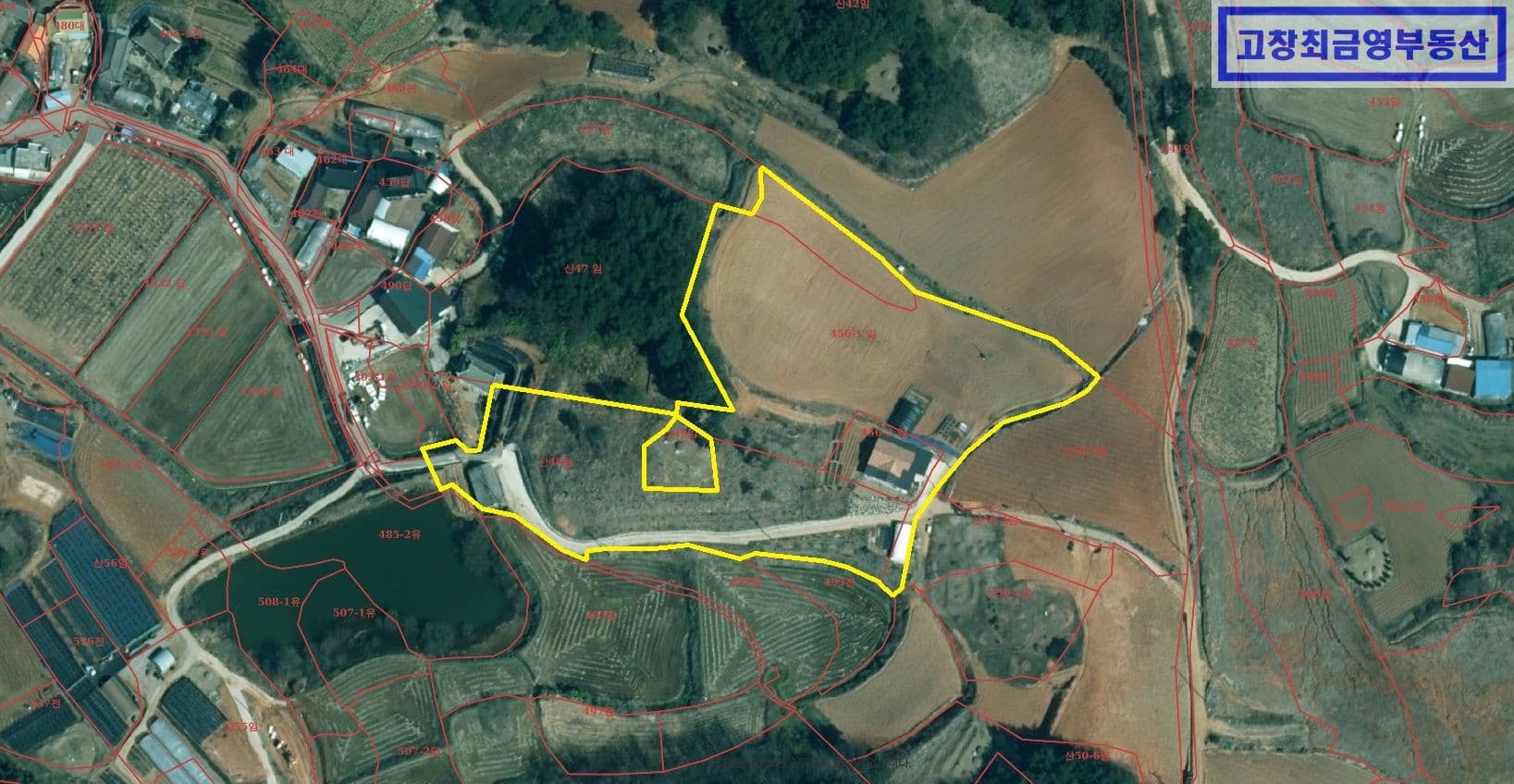 고창군 공음면 장곡리 다소 외딴곳에 위치한 단독주택과 임야, 농지 3