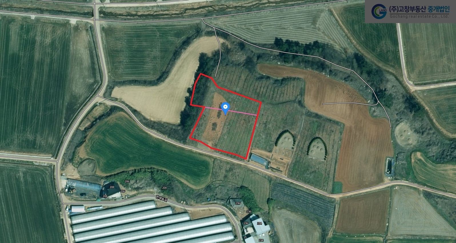 고창군 공음면 장곡리에 위치한 일반 밭농사용 농지