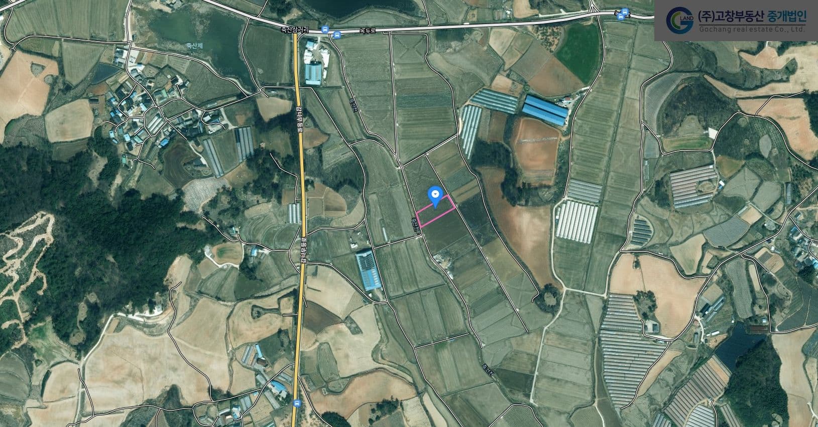 고창군 아산면 성산리에 위치한 벼농사용 농지