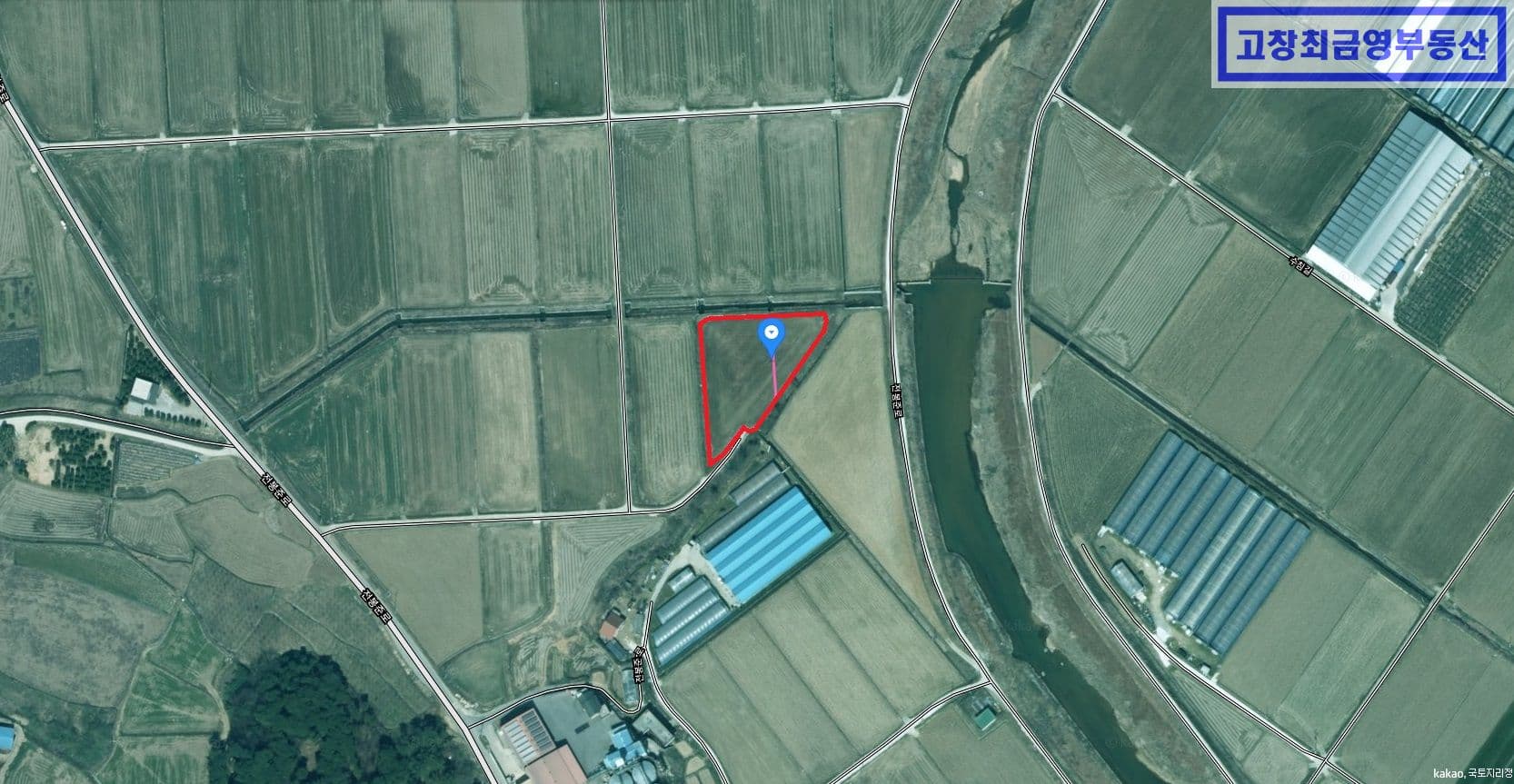 고창군 부안면 사창리에 위치한 벼농사용 농지